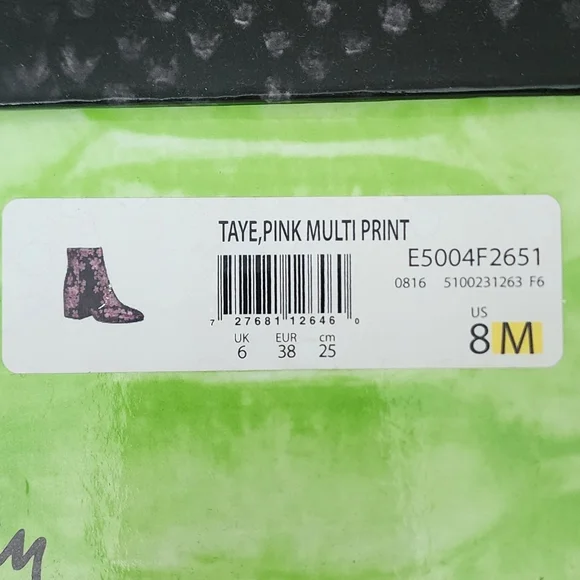 Sam Edelman Embroidered Floral Black and Pink Ankle Boots - Picture 10 of 10